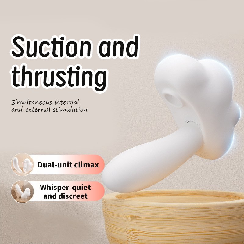 White cloud-shaped clitoral suction vibrator, photo 5