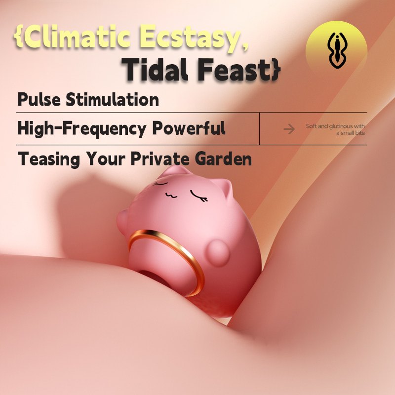 Pink cloud kitty shaped clitoral suction vibrator, photo 4