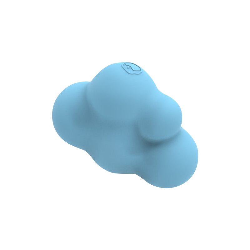 Blue cloud shaped silicone clit vibrator, photo 1