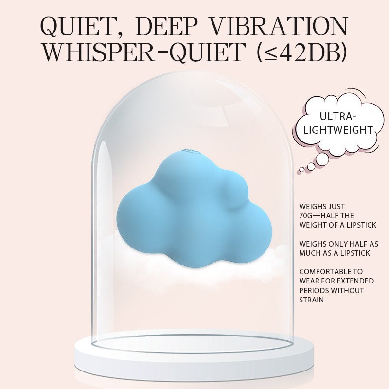 Blue cloud shaped silicone clit vibrator, photo 6