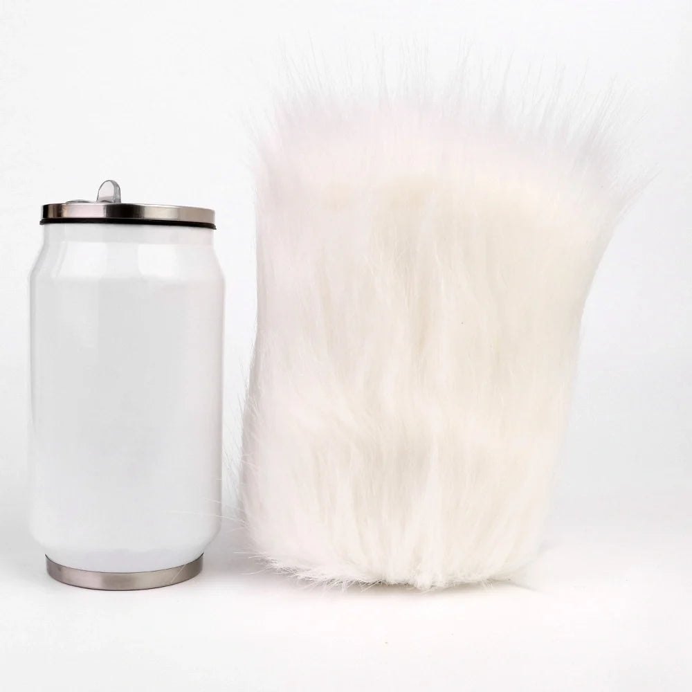 White fluffy fur dual entry masturbator, photo 8