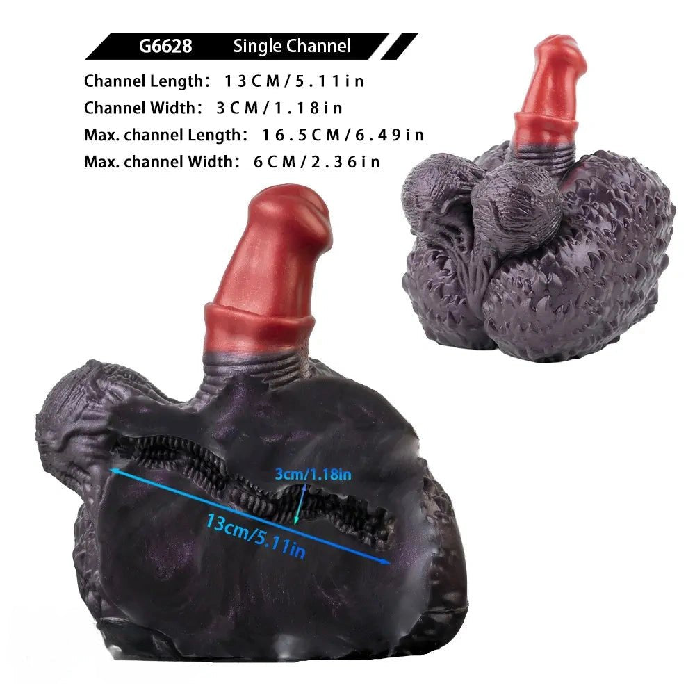 Mixed tone silicone cluster fantasy dildo, photo 3
