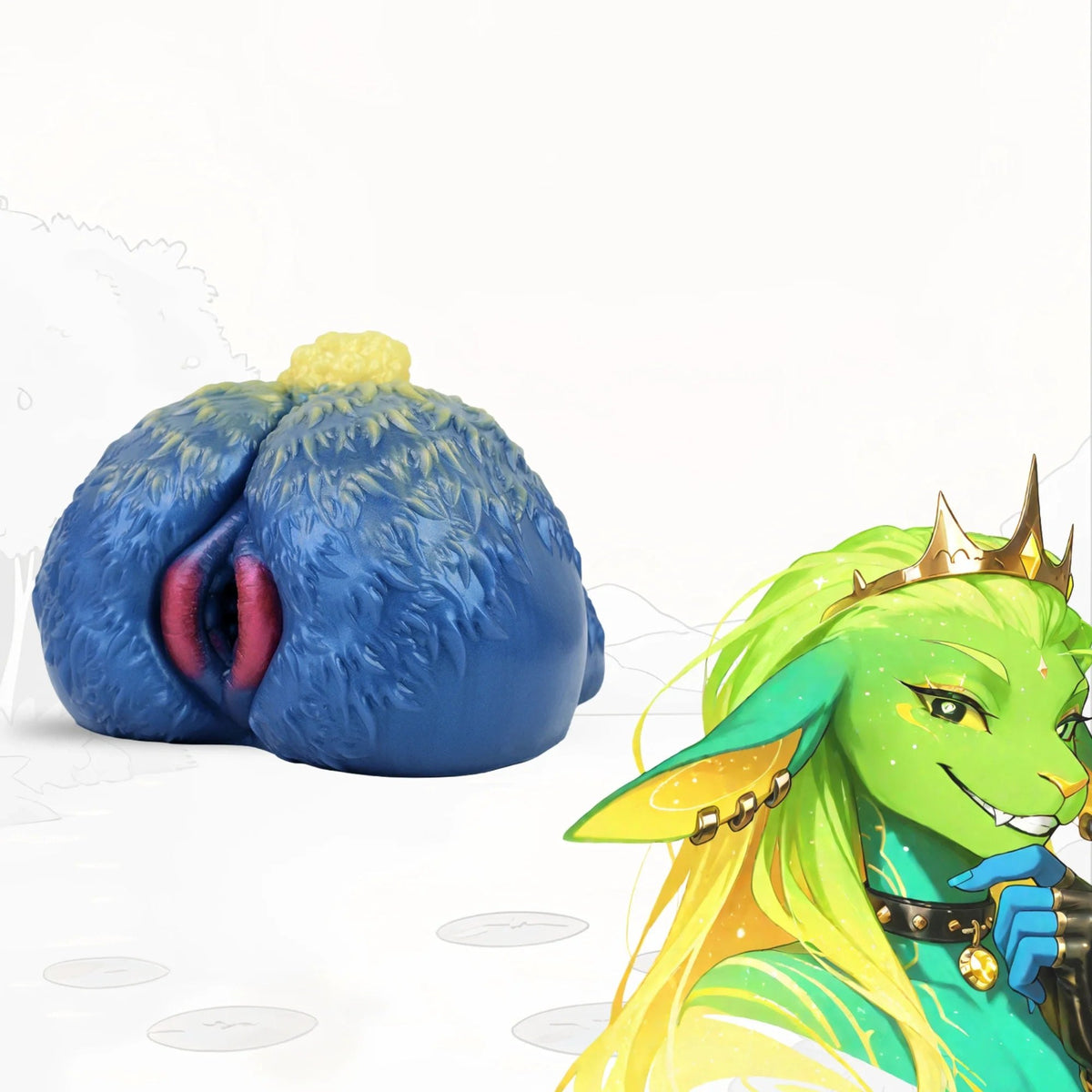 Cobalt blue fantasy sheep single-channel masturbator, photo 1