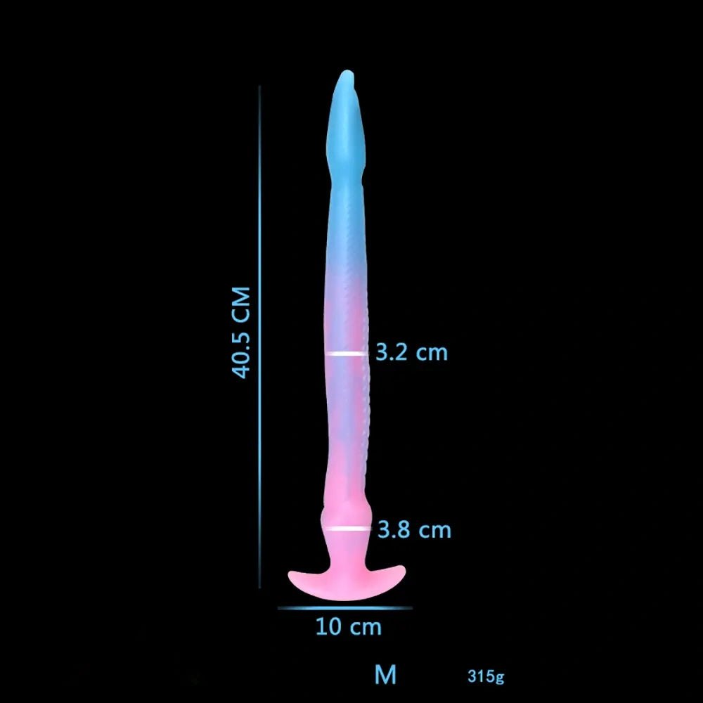 luminous cobra-hood snake silicone fantasy dildo