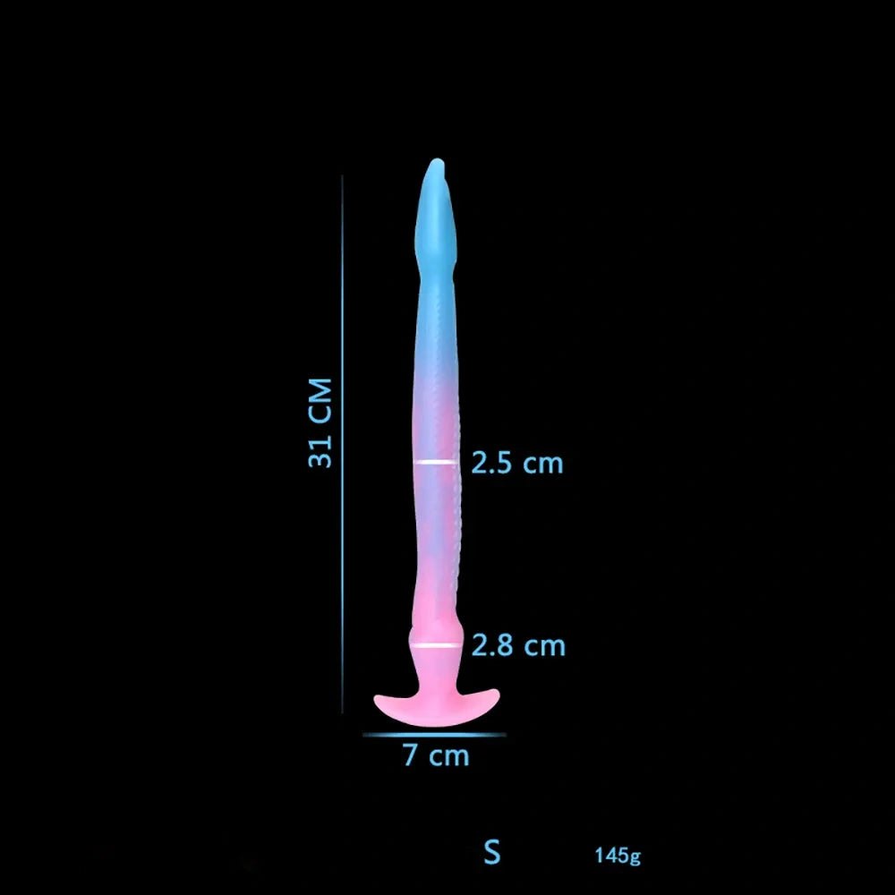 luminous cobra-hood snake silicone fantasy dildo