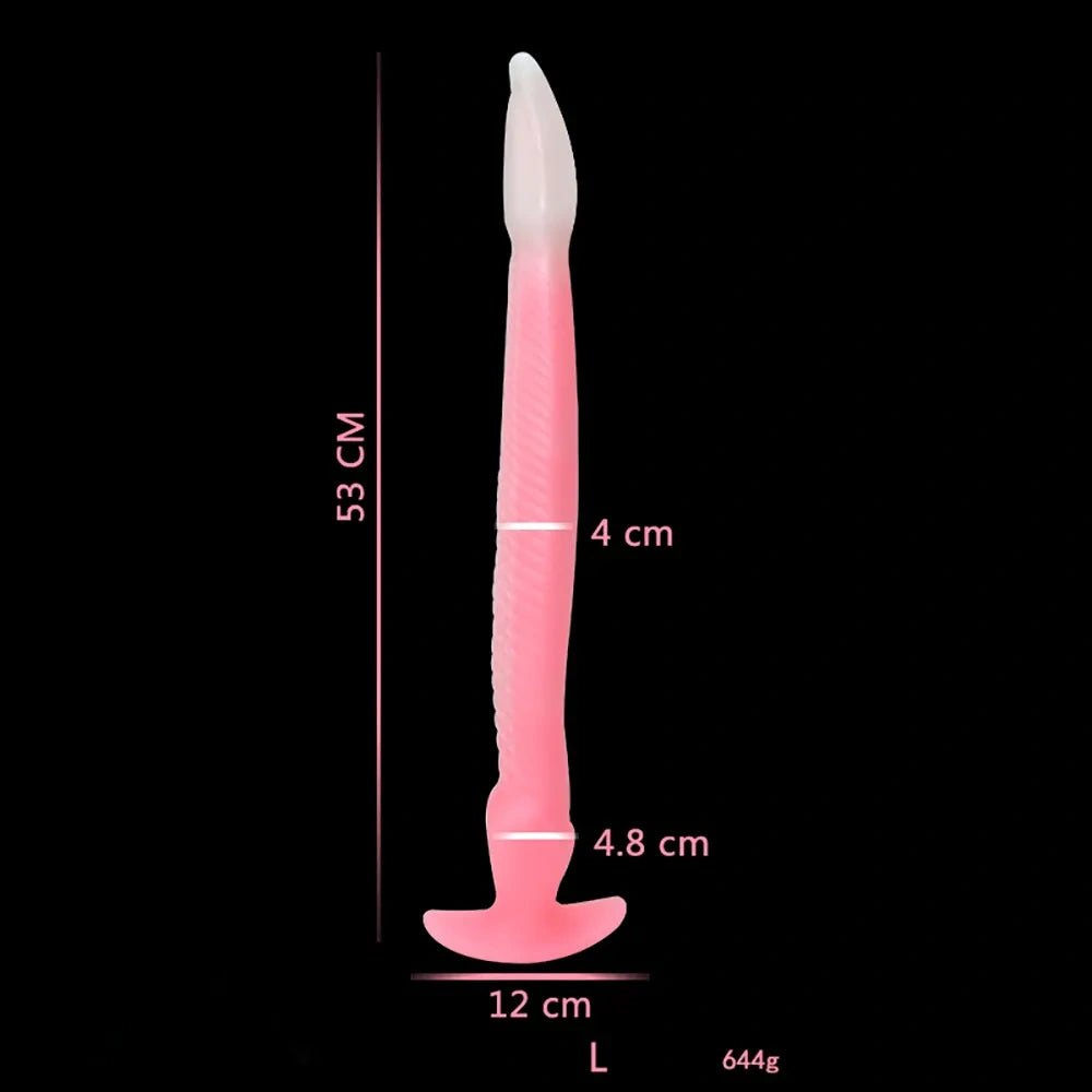 non-luminou C cobra-hood snake silicone fantasy dildo
