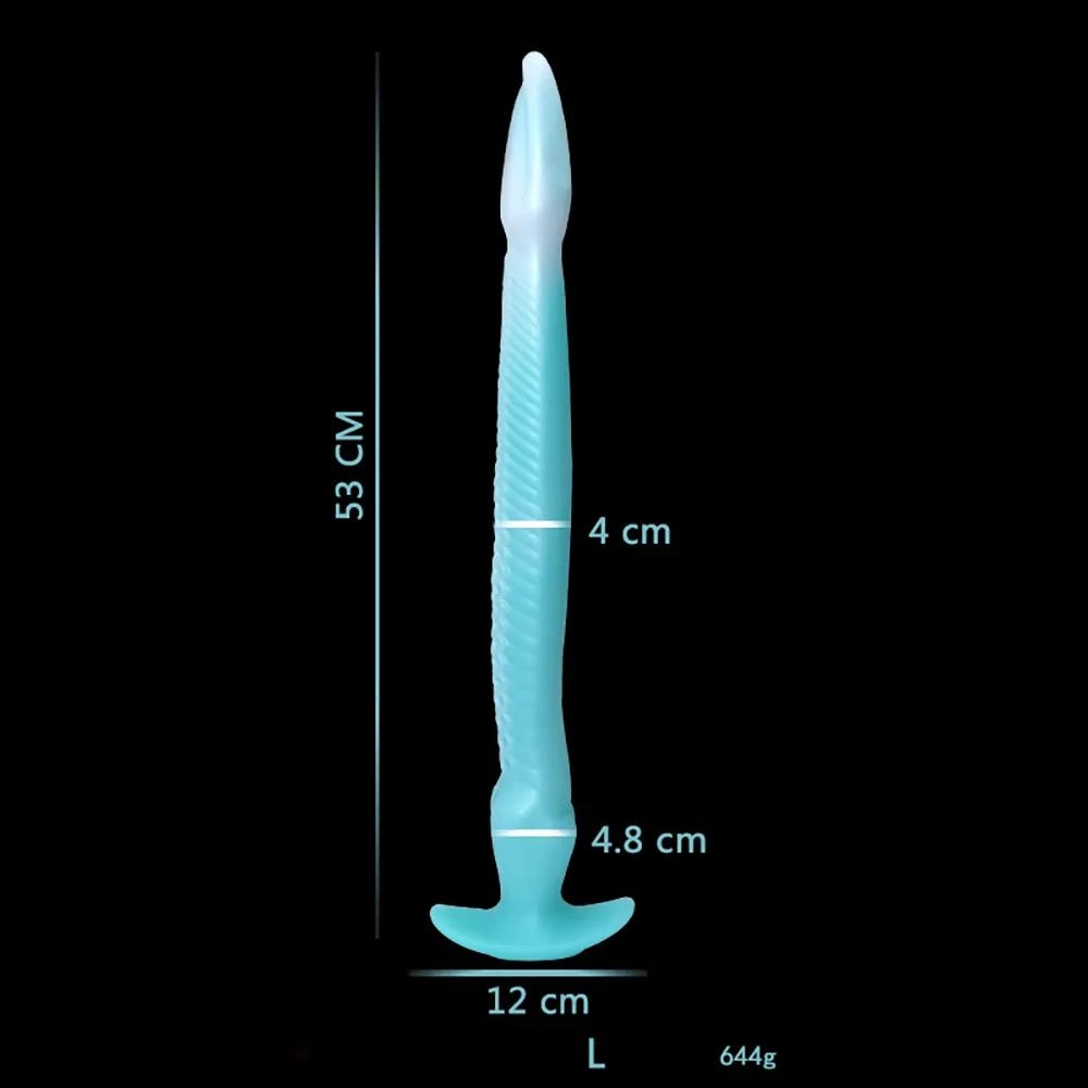 non-luminou  D cobra-hood snake silicone fantasy dildo