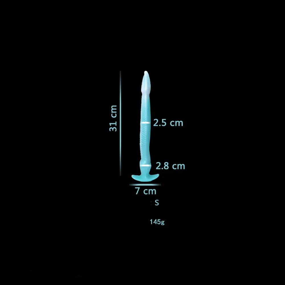 non-luminou  D cobra-hood snake silicone fantasy dildo