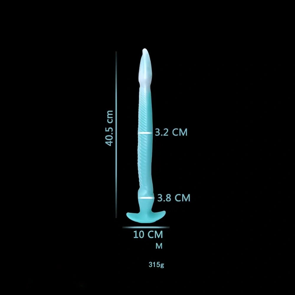 non-luminou  D cobra-hood snake silicone fantasy dildo