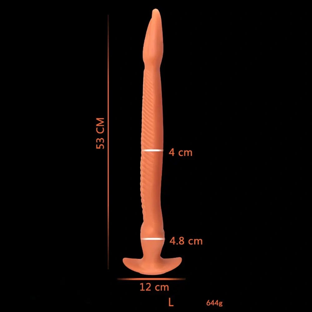 non-luminous B cobra-hood snake silicone fantasy dildo