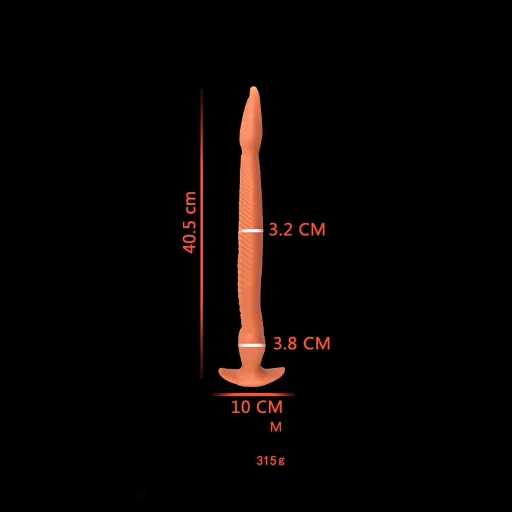 non-luminous B cobra-hood snake silicone fantasy dildo