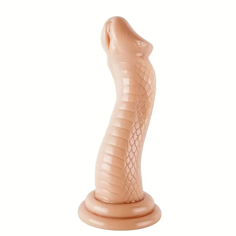 Flesh tone cobra snake scale dildo, photo 1