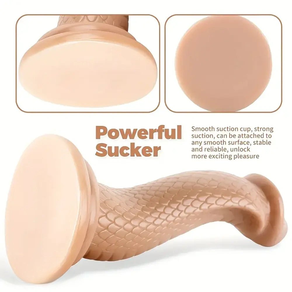 Flesh tone cobra snake scale dildo, photo 2