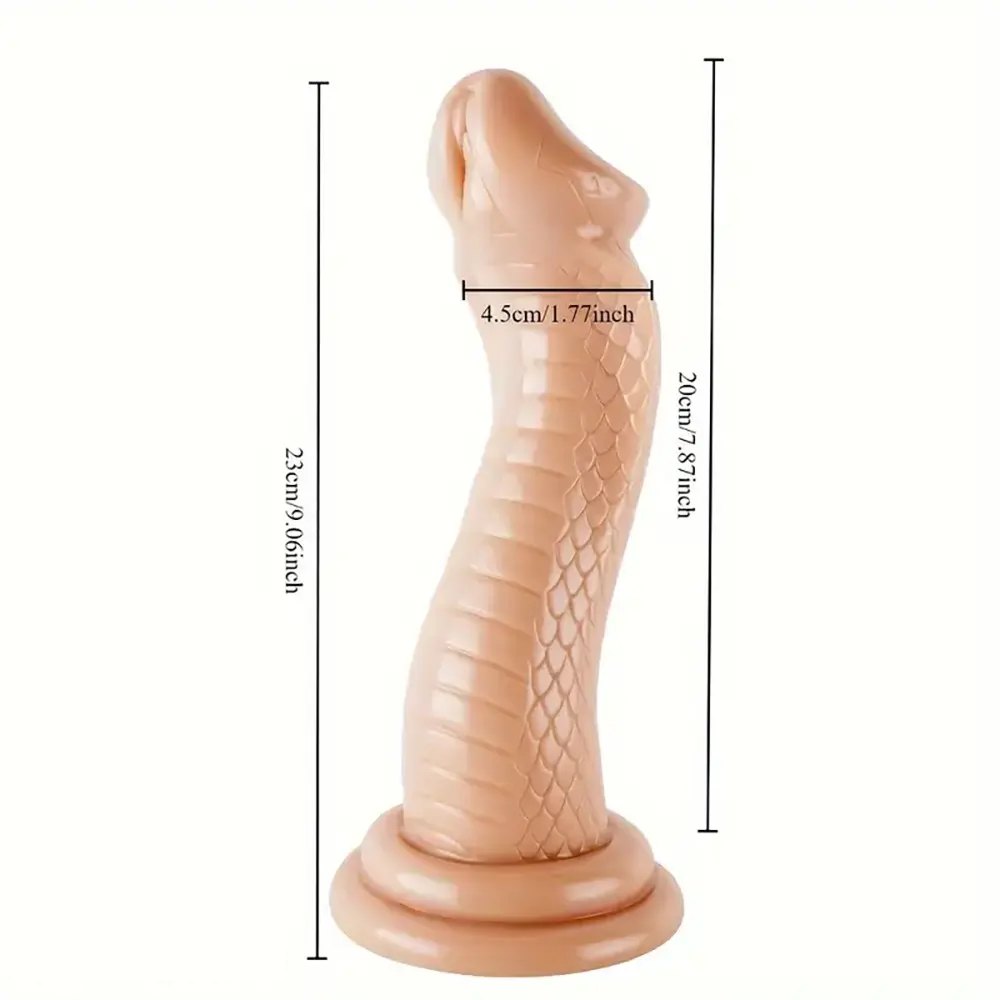 Flesh tone cobra snake scale dildo, photo 4