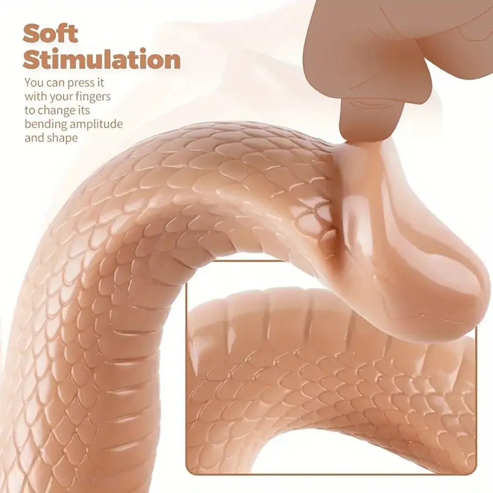 Flesh tone cobra snake scale dildo, photo 5