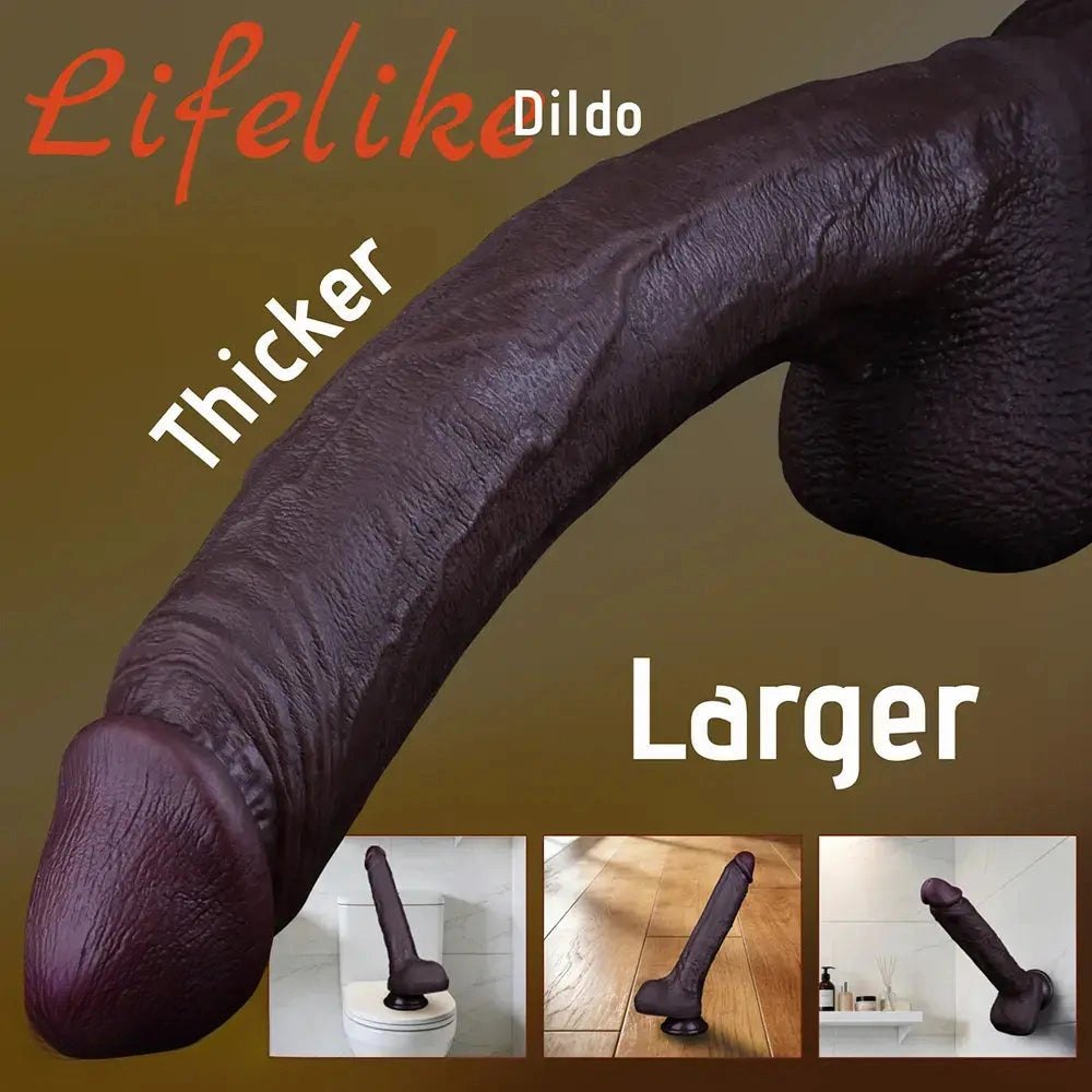 Coffee brown suction cup dildo, photo 2