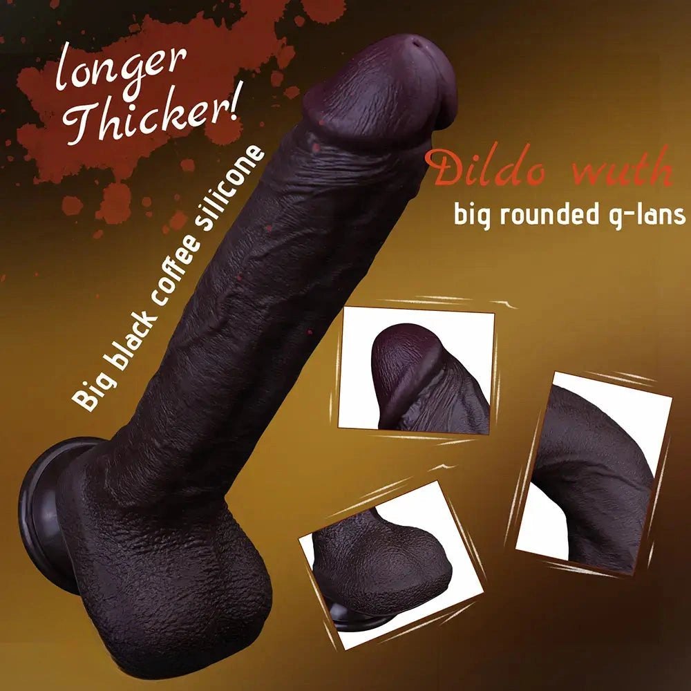 Coffee brown suction cup dildo, photo 6