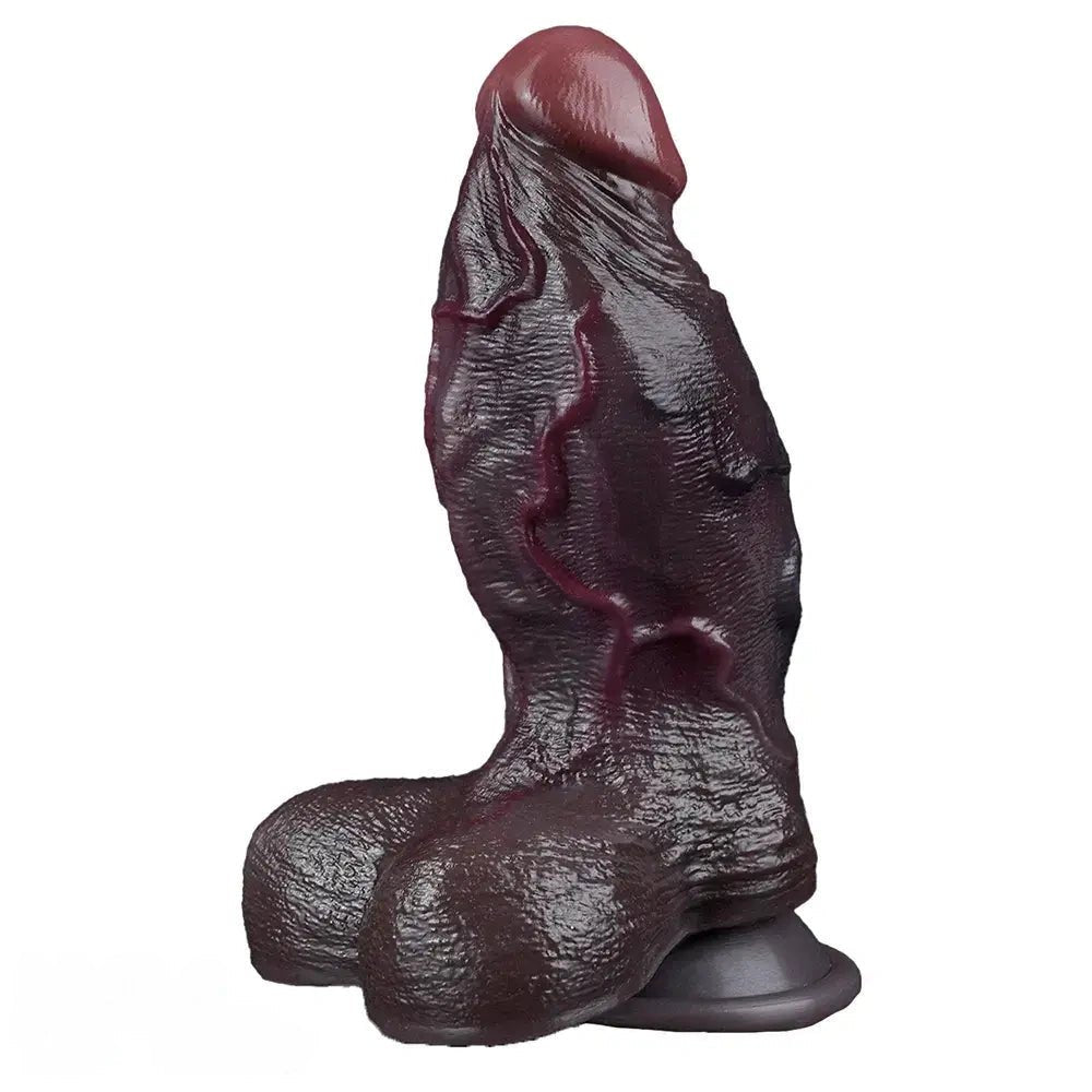 Coffee tone dual density suction cup dildo, photo 11