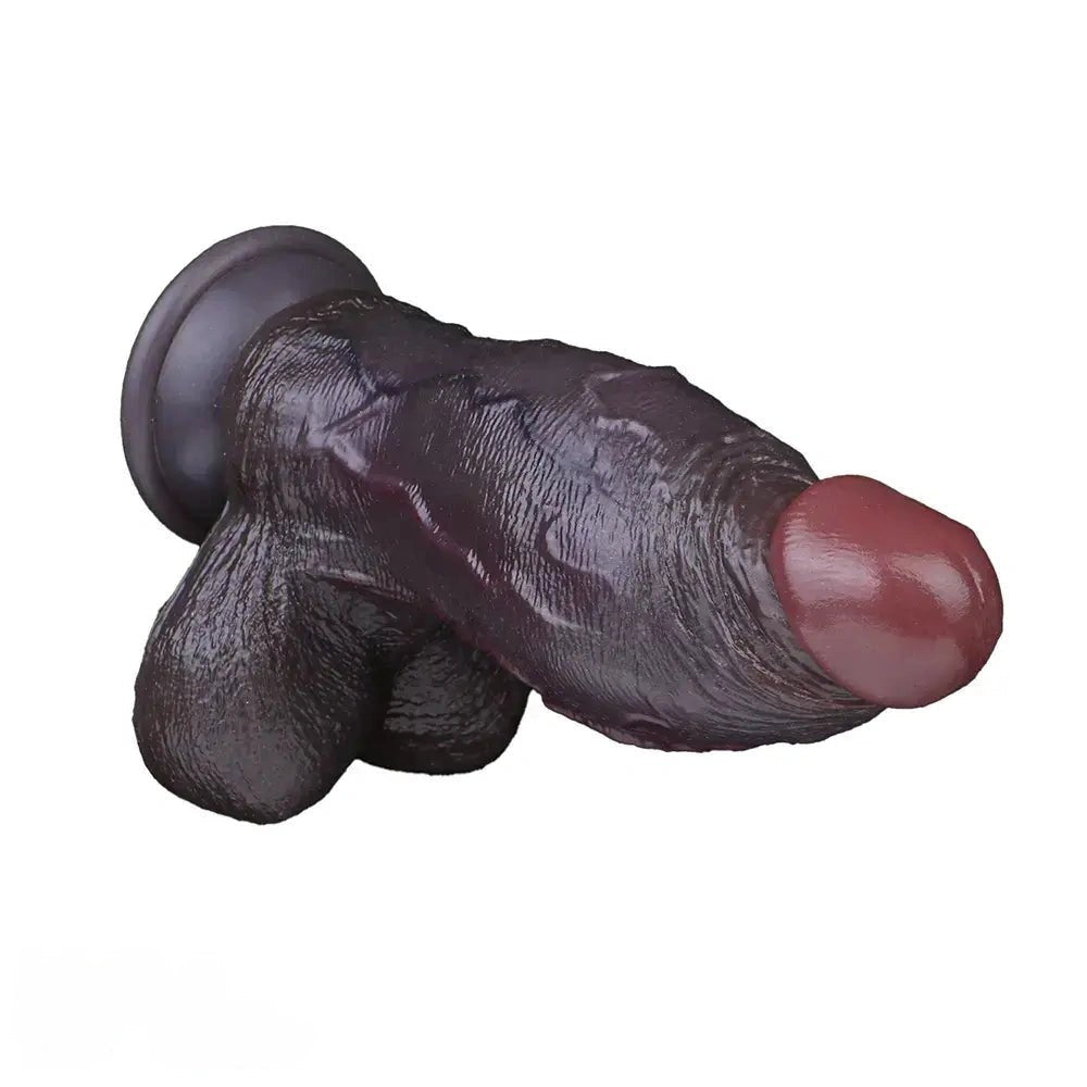Coffee tone dual density suction cup dildo, photo 13