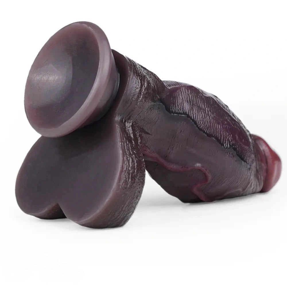 Coffee tone dual density suction cup dildo, photo 15
