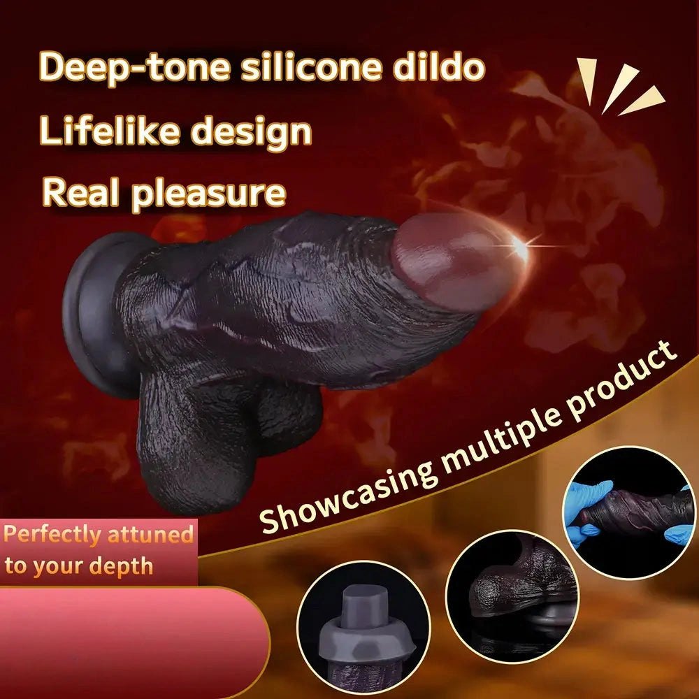 Coffee tone dual density suction cup dildo, photo 5