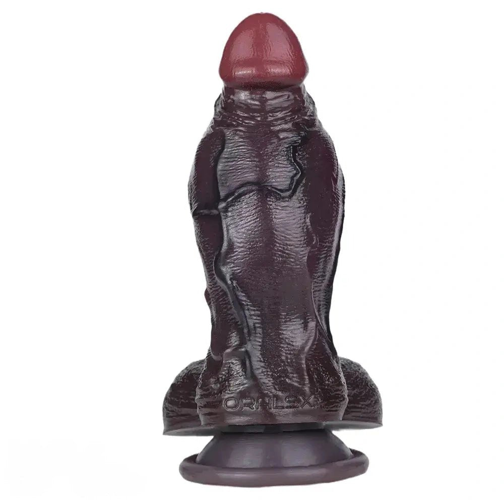 Coffee tone dual density suction cup dildo, photo 7