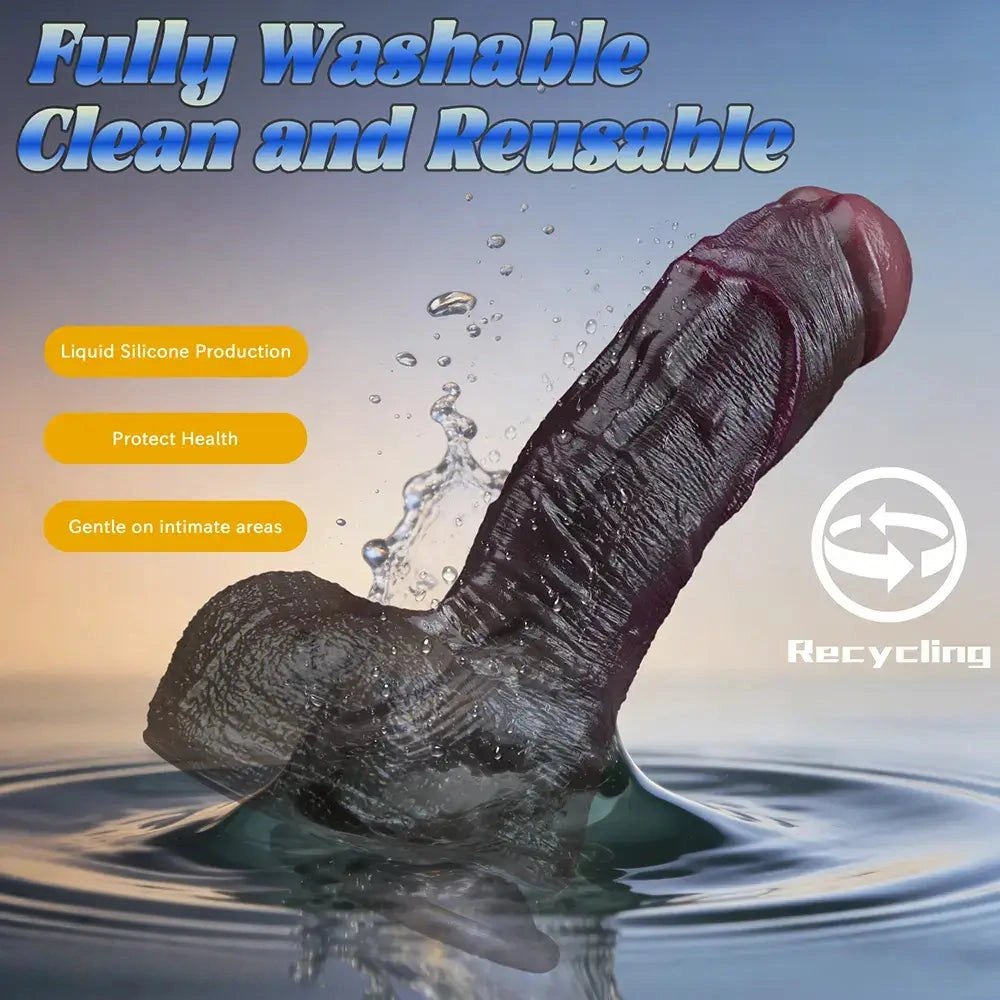 Coffee tone dual density suction cup dildo, photo 2