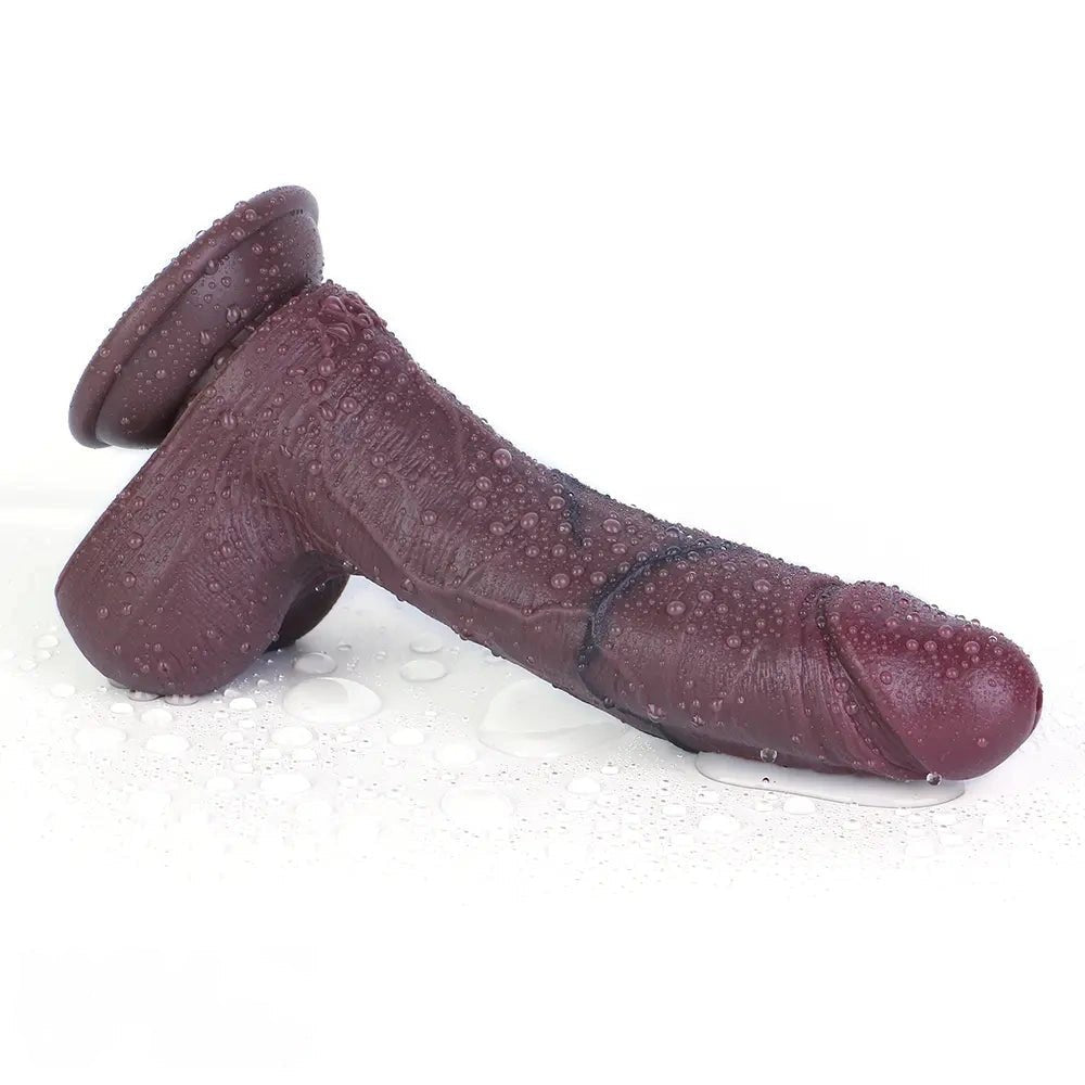 Coffee dual-density squirting dildo, photo 5