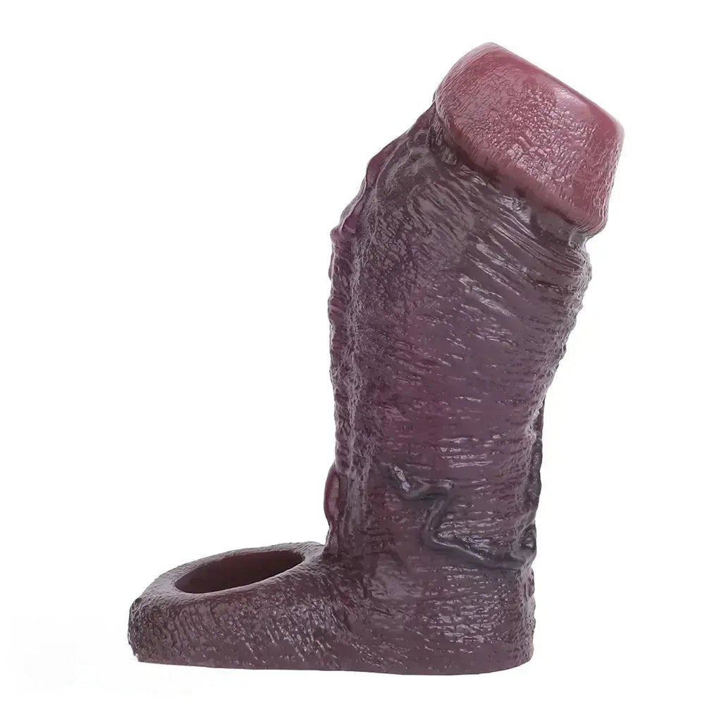 Coffee silicone flexible penis sleeve, photo 12