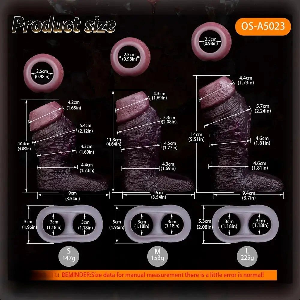 Coffee silicone flexible penis sleeve, photo 6