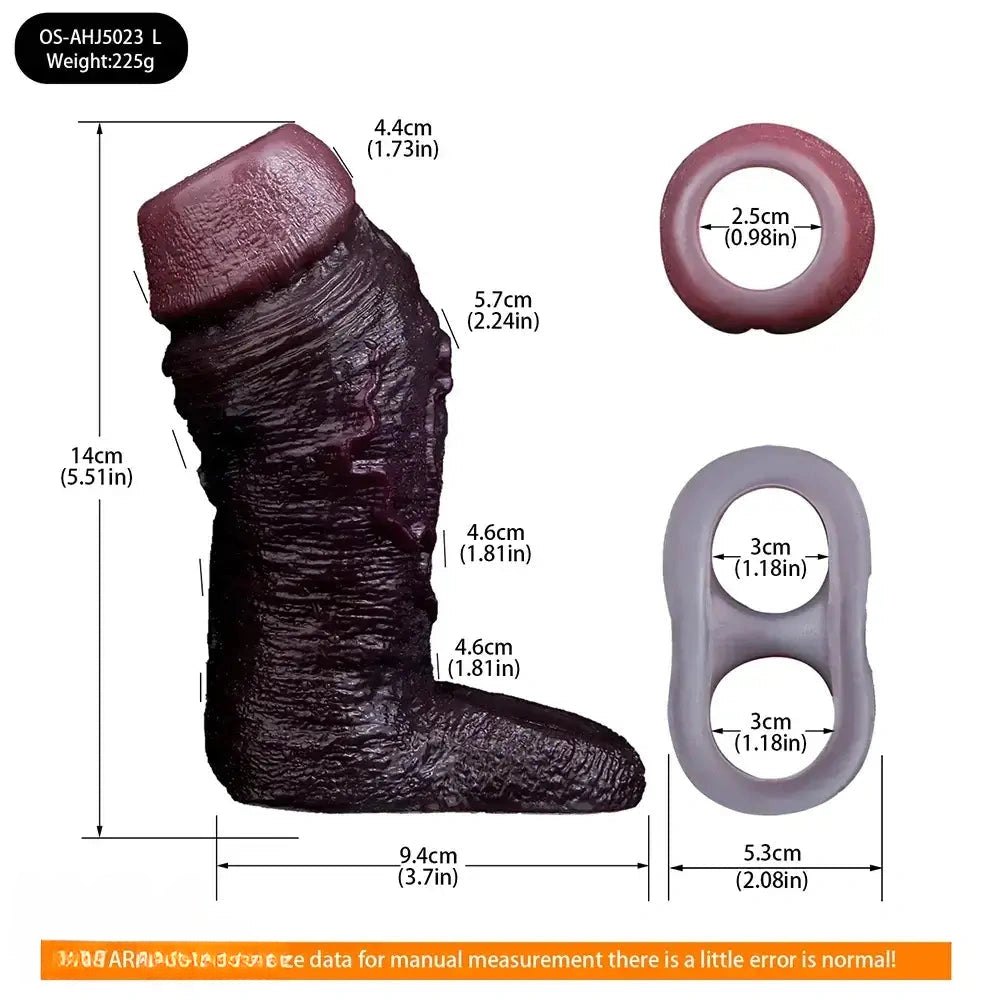 Coffee silicone flexible penis sleeve, photo 7