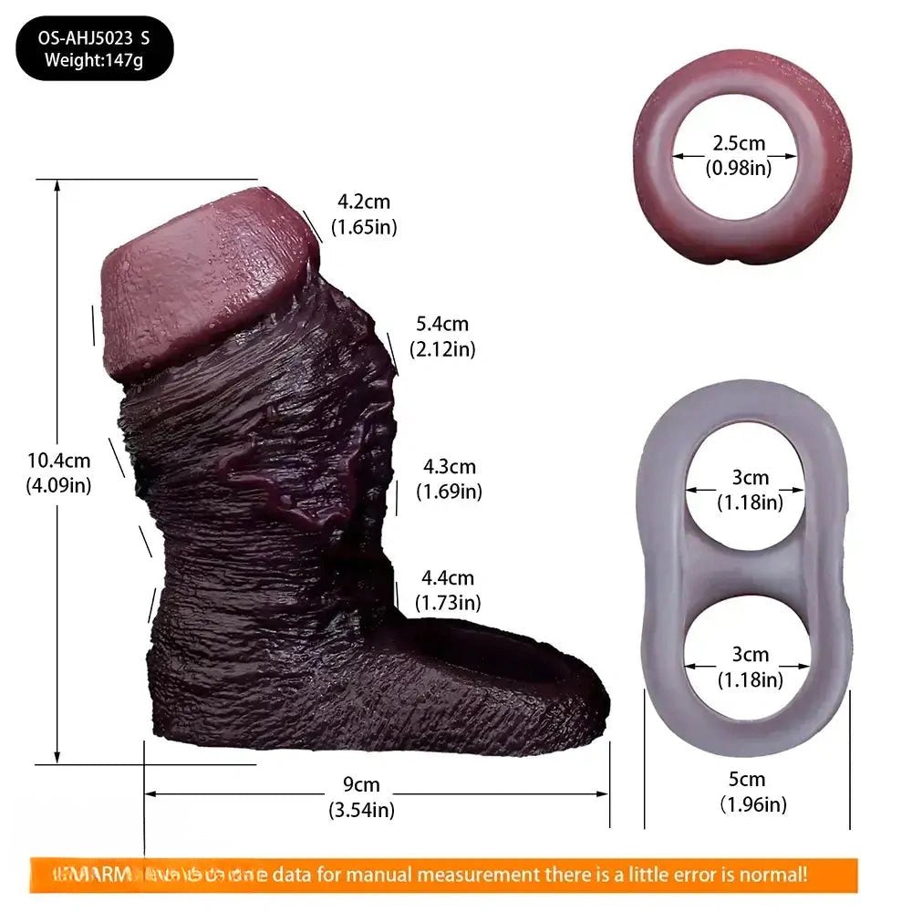 Coffee silicone flexible penis sleeve, photo 8