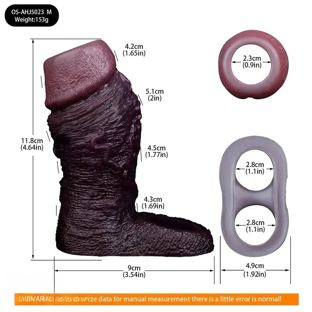 Coffee silicone flexible penis sleeve, photo 9