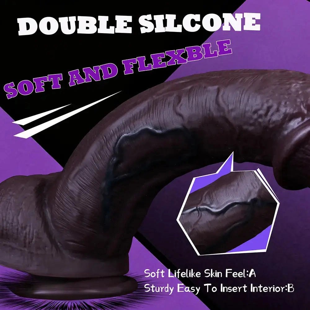 Coffee-toned suction cup dildo, photo 5