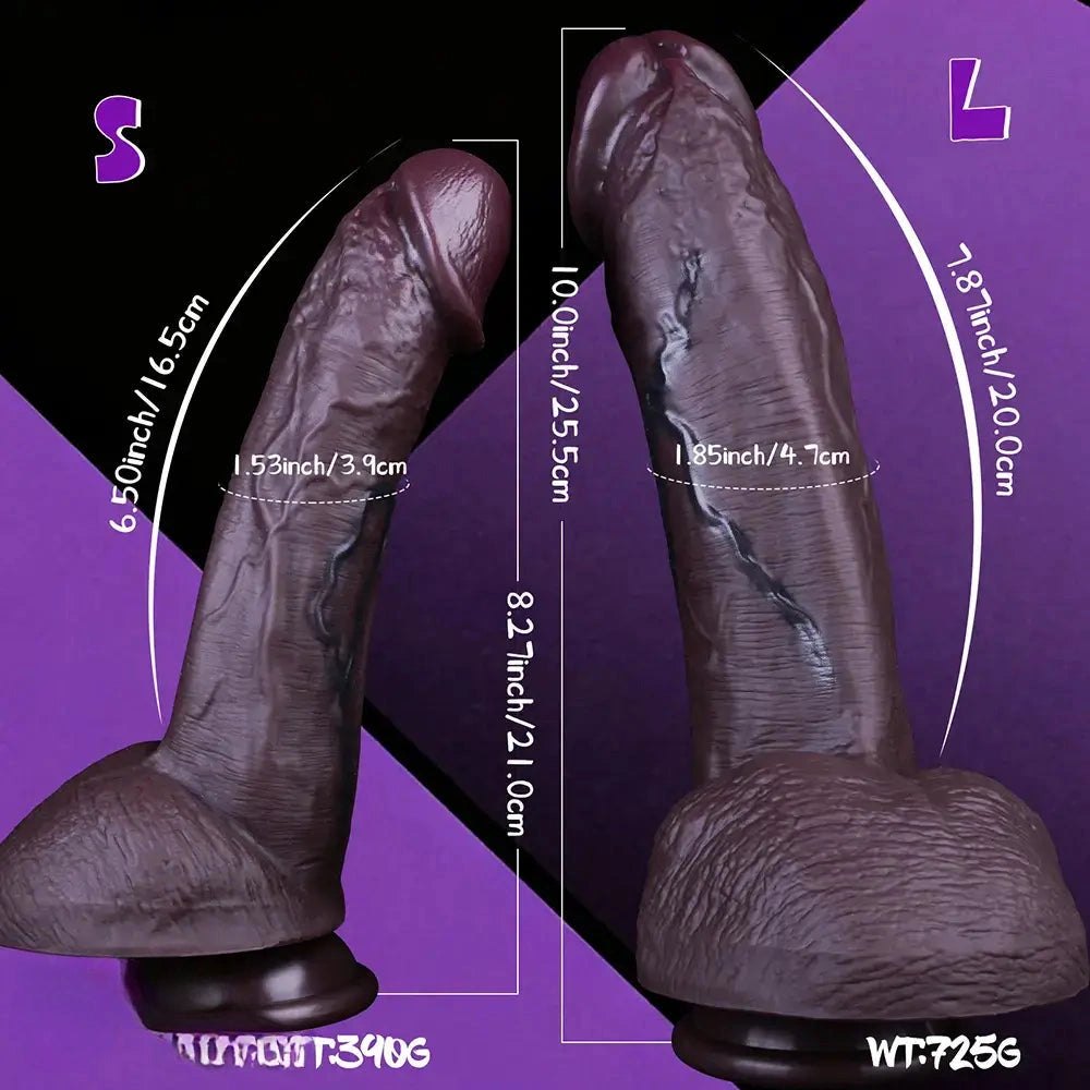 Coffee-toned suction cup dildo, photo 8