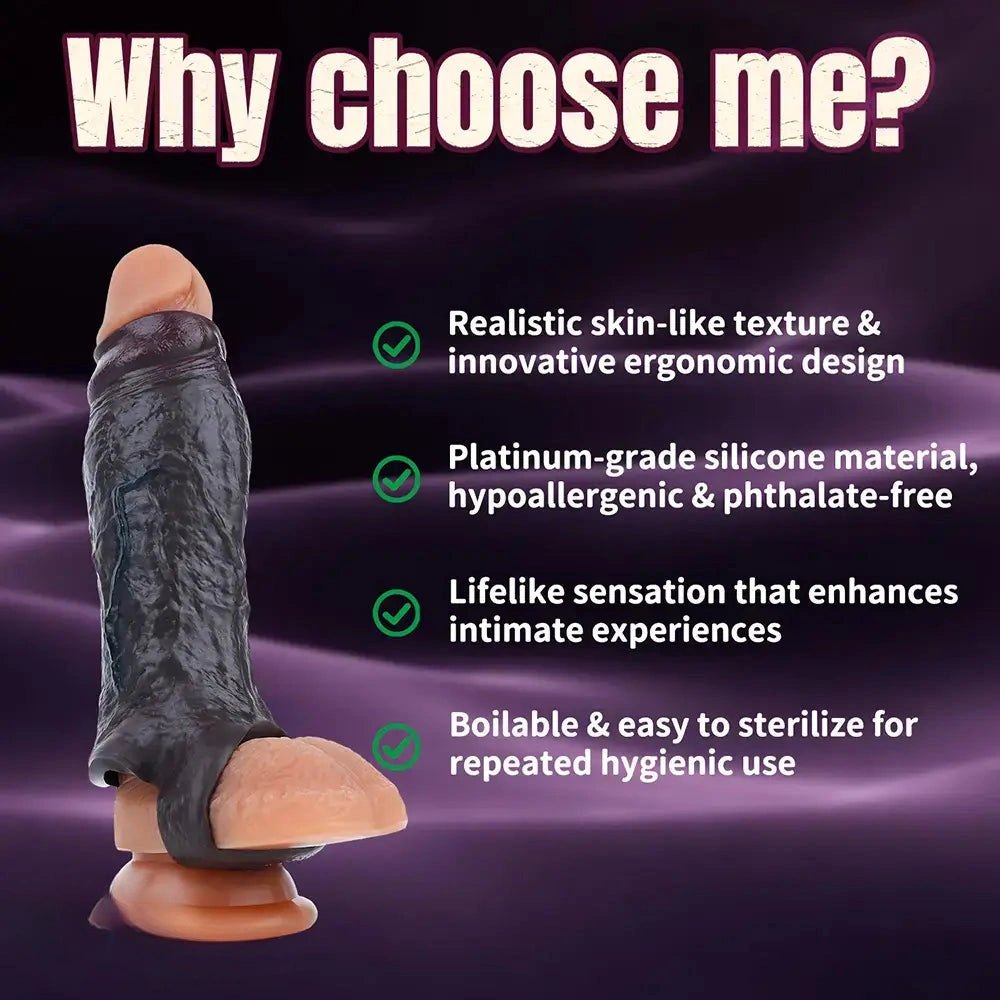 Coffee brown hollow penis sleeve dildo, photo 5