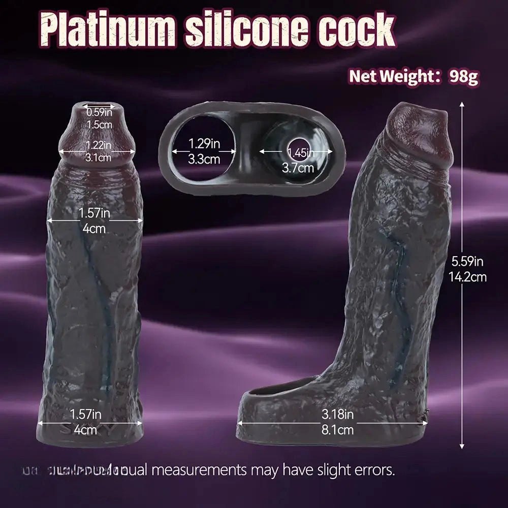 Coffee brown hollow penis sleeve dildo, photo 6