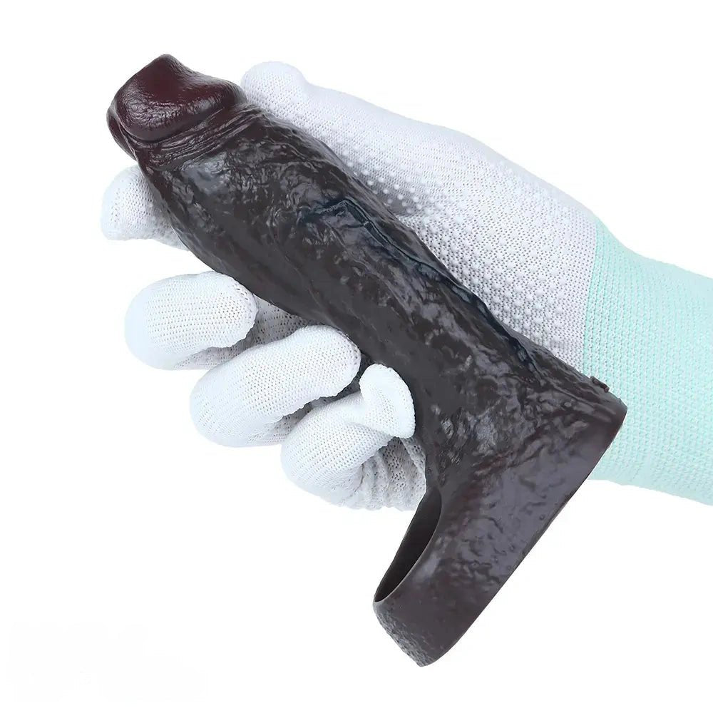 Coffee brown hollow penis sleeve dildo, photo 7