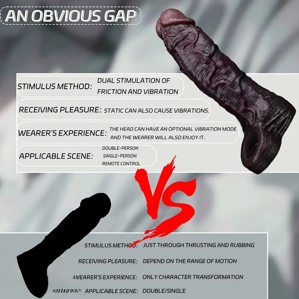 Coffee hollow silicone dildo sleeve, photo 5