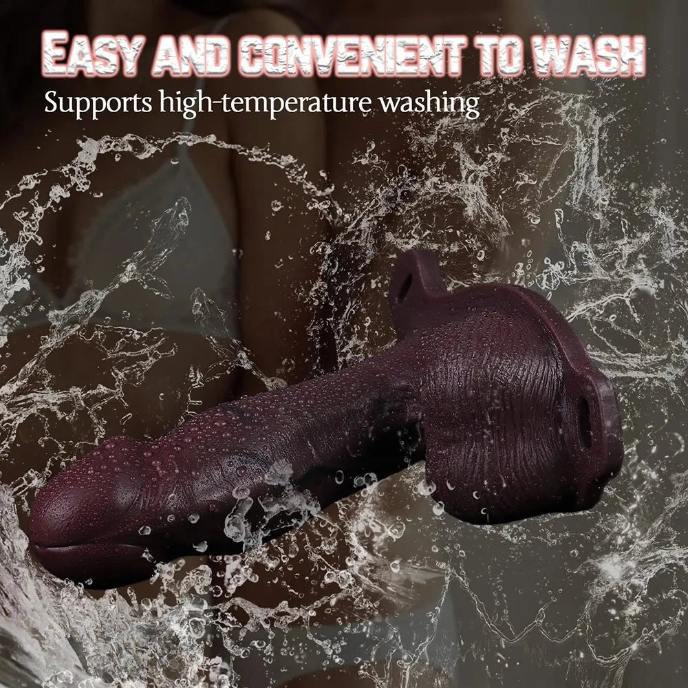 Coffee-colored hollow strap-on dildo with attached strap, photo 7