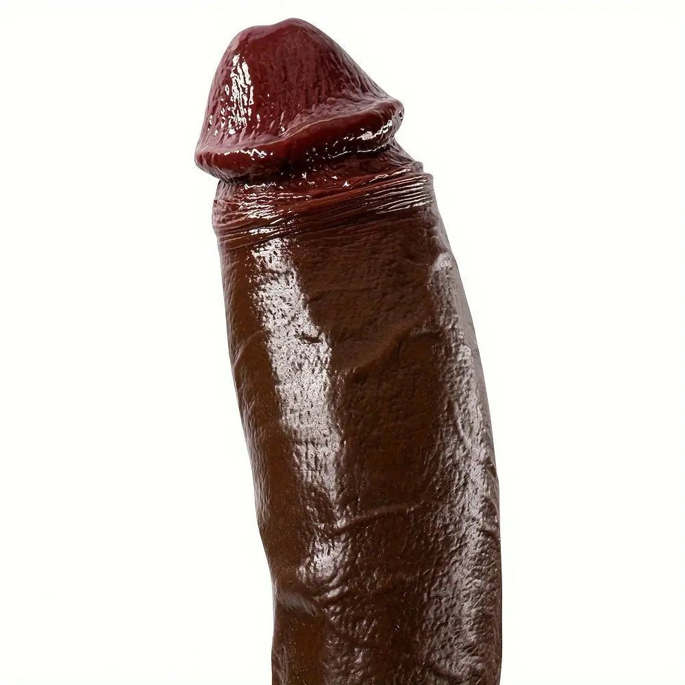 Coffee large thick realistic silicone dildo, photo 13