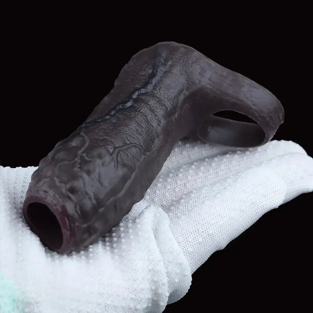 Coffee-tone hollow realistic penis sheath, photo 13