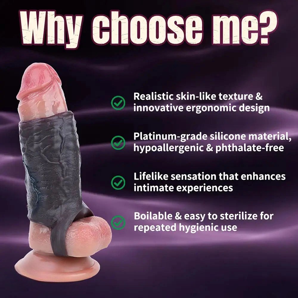 Coffee-tone hollow realistic penis sheath, photo 5