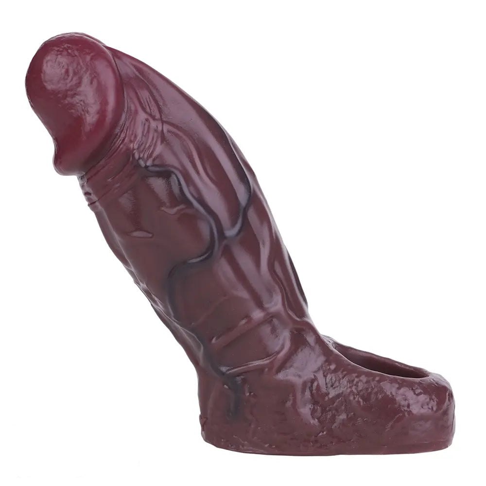 Coffee tone thick realistic dildo, photo 1