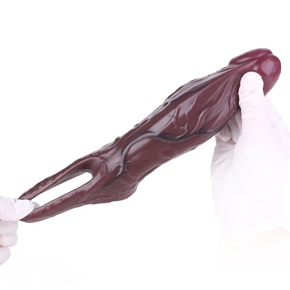 Coffee tone thick realistic dildo, photo 15