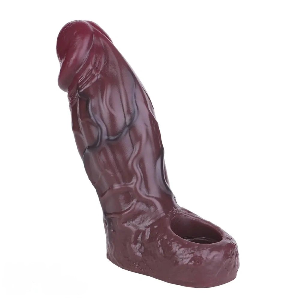 Coffee tone thick realistic dildo, photo 7