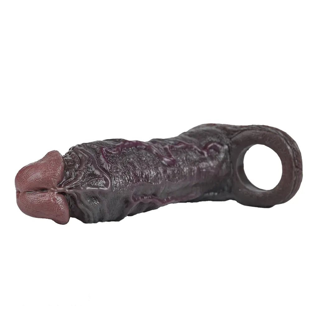 Coffee tone realistic silicone dildo with veins, photo 11