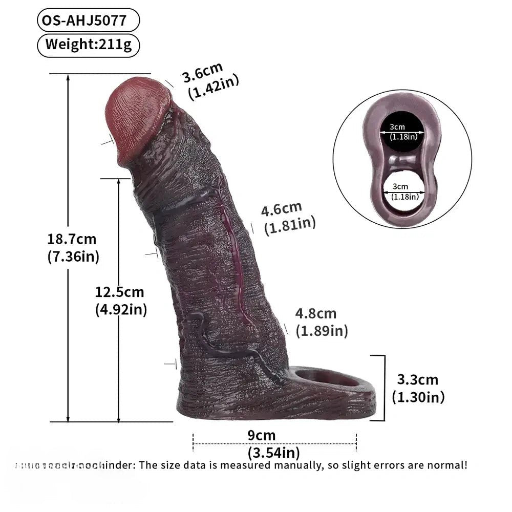 Coffee tone realistic silicone dildo with veins, photo 9