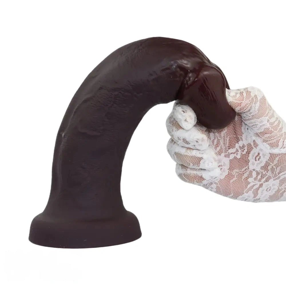 Coffee brown realistic suction cup dildo, photo 11