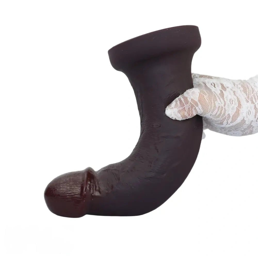 Coffee brown realistic suction cup dildo, photo 13